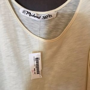 Michael Stars pale yellow tank top